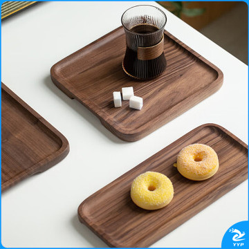 黑胡桃木托盘正方形