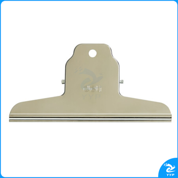 得力（deli）山形铁票夹 9531 不锈钢夹子 145mm/4只