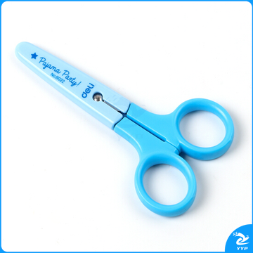 得力（deli） 6021A可爱卡通剪刀 学生安全剪刀 蓝色