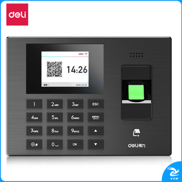 得力3960CSE 智能企业云考勤机 指纹/手机定位考勤 wifi联网打卡 APP远程