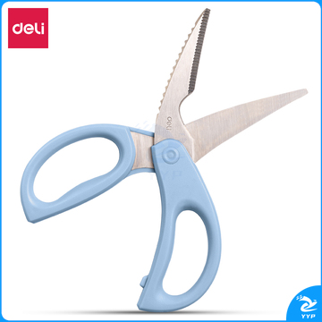 得力77780厨房剪刀200mm(蓝色)(卡)