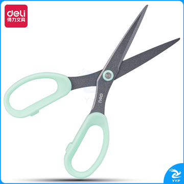 得力77791时尚款剪刀175mm(绿色)(卡)