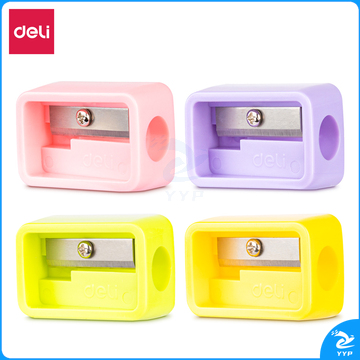 得力68662大号洞洞笔卷笔刀(混)(桶)