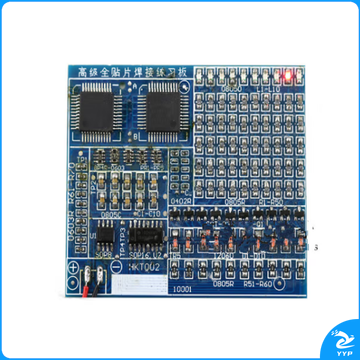 (散件)全贴片焊接练习板 电子元器件 DIY制作套件SMT技能训练泰鹏 套件+QFP44芯片 TJHX03201608358351