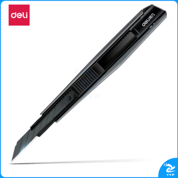 得力 小号30°黑刀刃锌合金美工刀/裁纸刀/壁纸刀 2037s