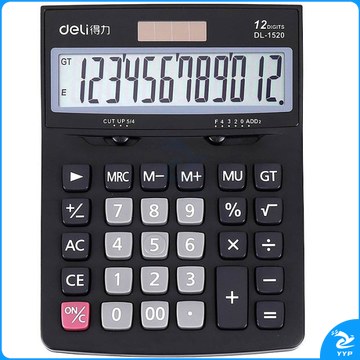 得力（deli）1520A 桌面计算器 (单位:台) 黑色