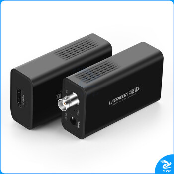 绿联 HDMI转SDI高清转换器 HD/3G-sdi广播级1080P监控摄影机电视台专用 黑色