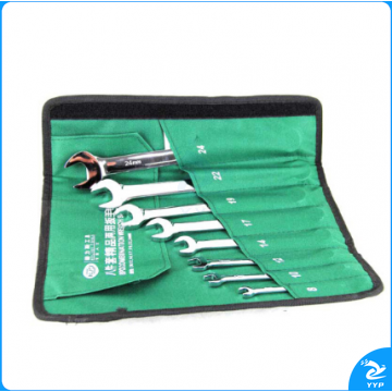 赫力斯HELISI镜面抛光梅花开口两用扳手两用扳手组合工具10pc(6-27mm)