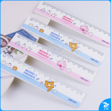 得力(deli) 71973 卡通15CM带波浪线直尺学生测量尺办公绘图