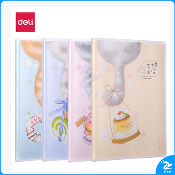 kljk得力T3296胶套本(喵卡龙)(4本一组)