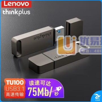 ThinkPad 联想thinkplusUSB3.1高速传输U盘移动闪存优盘金属商务U盘电脑优盘 TU100金属优盘 32GB PJ.945