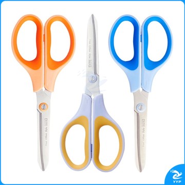 晨光（M&G）3D防粘剪刀 学生办公剪刀ASS91415 蓝黄橘颜色随机 一包12个装