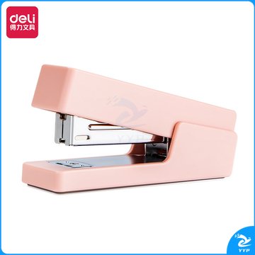 得力NS084纽赛订书机(粉色)(1台订书机/彩盒)