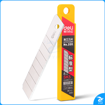 得力/deli2011大号美工刀片(银色)(10片/盒)