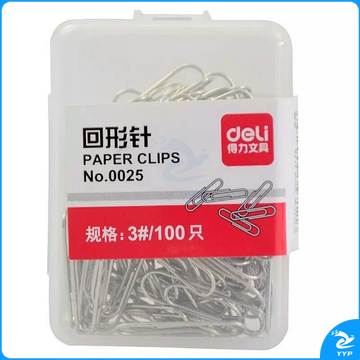 得力 0025 回形针 100枚/盒 (单位:盒)