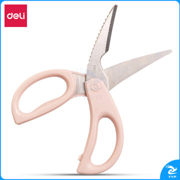 得力77780厨房剪刀200mm(粉色)(卡)