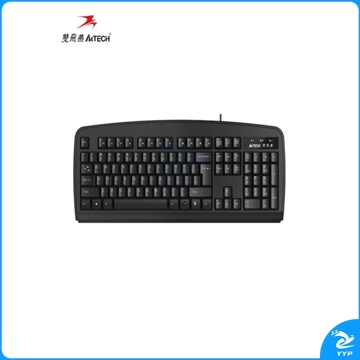 双飞燕（A4TECH)KB-8U 键盘有线 薄膜办公打字用键盘笔记本外接台式电脑通用键盘104键 USB接口 黑色