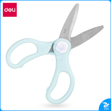 得力77773不锈钢辅食剪刀150mm(绿色)(盒)