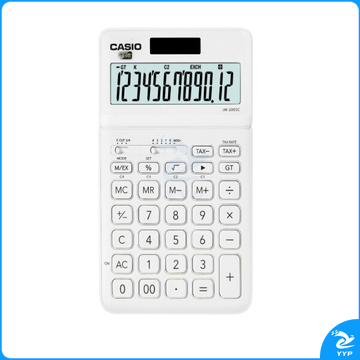 卡西欧 JW-200SC-WE 时尚办公计算器 瑞雪白
