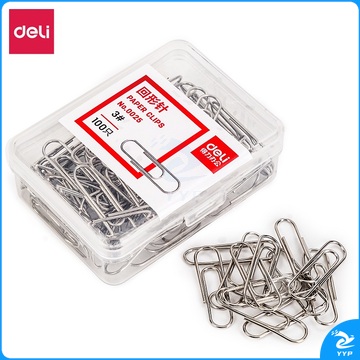 得力 0025 回形针3#曲别针 100枚/盒