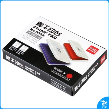 得力 9892 秒干印台印泥 80ｘ120mm (单位:只) 红色