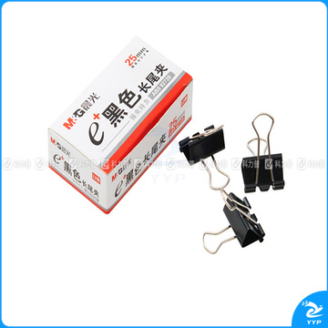 晨光 M＆G Eplus盒装黑色长尾夹 ABS92729 25mm  12个/盒 12盒/包 240盒/箱