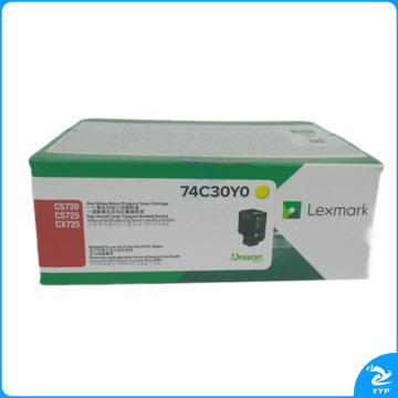 利盟 LEXMARK 碳粉盒 74C30Y0 (黄色) 适用于利盟CCX725de