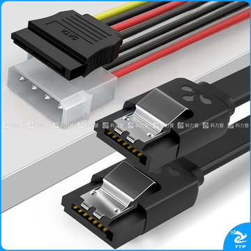 山泽 SAMZHE 高速SATA3.0硬盘数据线(直对直)+SATA串口硬盘电源线SSD固态硬盘连接线安装线套装 TK07 套装 