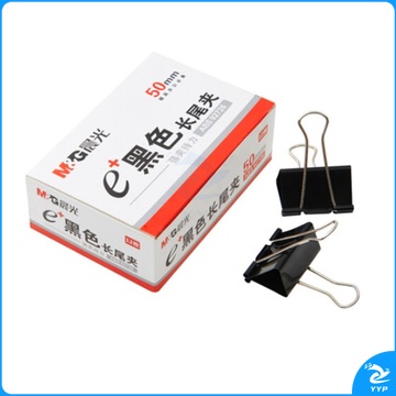 晨光 M＆G Eplus盒装黑色长尾夹 ABS92726 50mm  12个/盒 12盒/包 60盒/箱