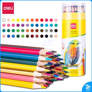 得力7070-48_48色六角杆彩铅(混)(48色/筒)