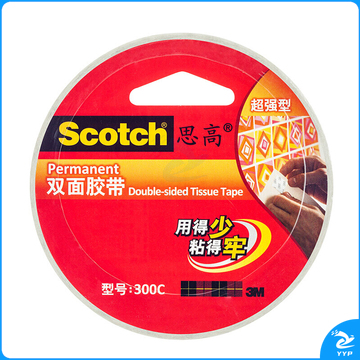 3M 思高 高效型双面胶带 300c 18mm*9.5m  8卷/包