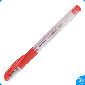三菱 uni 拔帽极细防水双珠啫喱笔 UM-151-38 0.38mm (红色) 10支/盒 (替芯：UMR-1A)