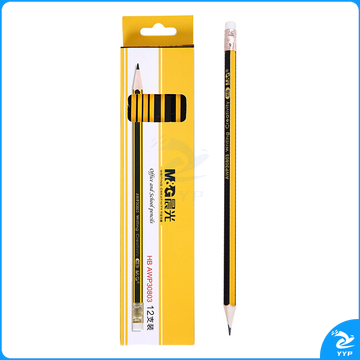 晨光 M＆G 黄黑色抽条笔杆HB铅笔 AWP30803  12支/小盒