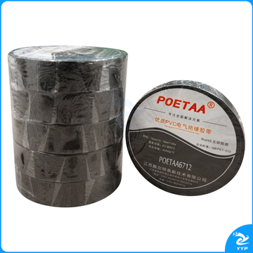 颇尔特POETAA 优质PVC电气绝缘胶带，POETAA6712 黑色，18mm*0.18mm*20m(单位：卷)