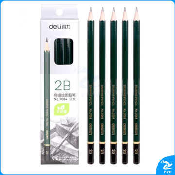 得力 石墨芯 2B  铅笔 12支/盒 7084