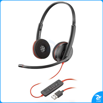 缤特力 USB头戴式线控耳机耳麦 C3220 降噪麦克风