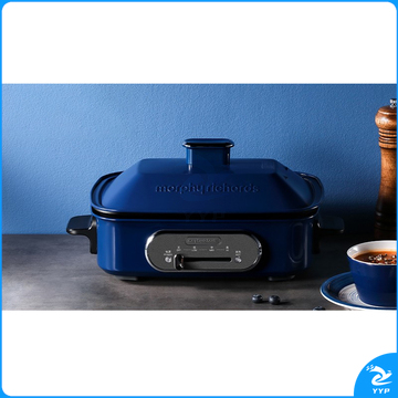 摩飞电器 Morphyrichards 多功能锅 MR9088 高配配置:深锅+牛扒盘+丸子盘+六圆盘+平烤盘+蒸格 ((蓝色))