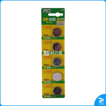 超霸 GP 纽扣锂电池 3V  5粒/卡 240卡/箱 CR2025 新老包装随机发货