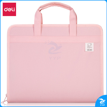 得力72561_13格布质风琴包(红)(个)