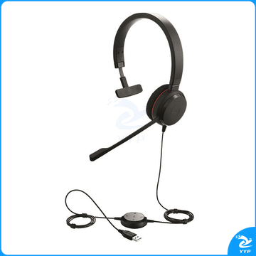 捷波朗 Jabra 统一通信耳麦 EVOLVE 20 MS Mono 单耳 USB接口  可调音量/闭音/挂接/降噪 微软认证