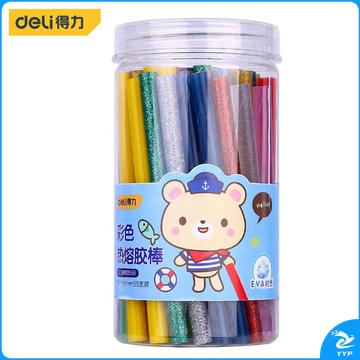 得力工具 DL390055B 彩色热熔胶棒 7x100mmx55支（单位：桶）