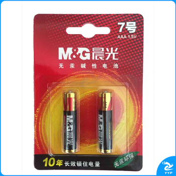 晨光 M＆G 碱性电池 ARC92555 7号  2节每卡 30卡每盒 240卡每箱 吸卡