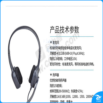 北恩 HION 双耳话务耳麦 FOR700D 思科电话机水晶头 (黑色) 大耳盘头戴式,清晰降噪隔音