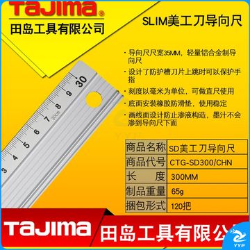 田岛CTG－SD300/CHN铝合金直尺/向导尺30cm（单位：把）