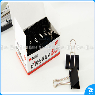 晨光 M＆G Eplus盒装黑色长尾夹 ABS92727 41mm  12个/盒 12盒/包 108盒/箱