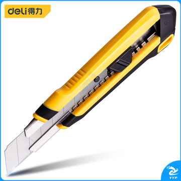 得力工具 DL025 塑柄包胶美工刀 25mm SK4（单位：把）