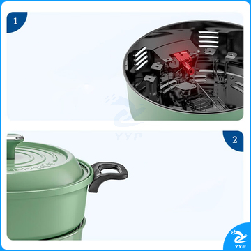 摩飞电器 Morphyrichards 多功能轻煮锅 MR9087 1400W 3L (薄荷绿)