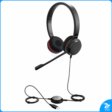 捷波朗 Jabra 统一通信耳麦 EVOLVE 30II MS Stereo 双耳 USB+3.5mm接口  可调音量/闭音/挂接/降噪 智能切换 微软认证