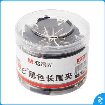 晨光 M＆G Eplus筒装黑色长尾夹 5号 ABS92736 19mm  40个/筒 96筒/箱