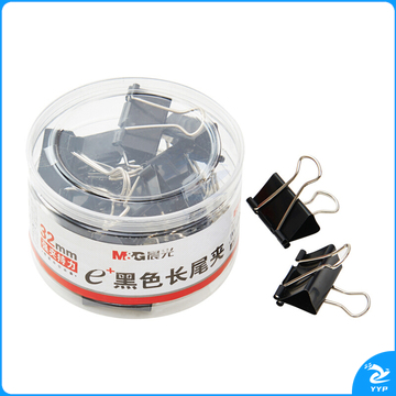 晨光 M＆G Eplus筒装黑色长尾夹 3号 ABS92734 32mm  24个/筒 48筒/箱